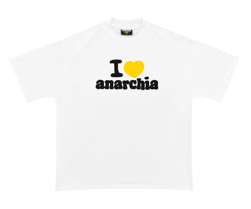 Koszulka - I <3 Anarchia - Biała