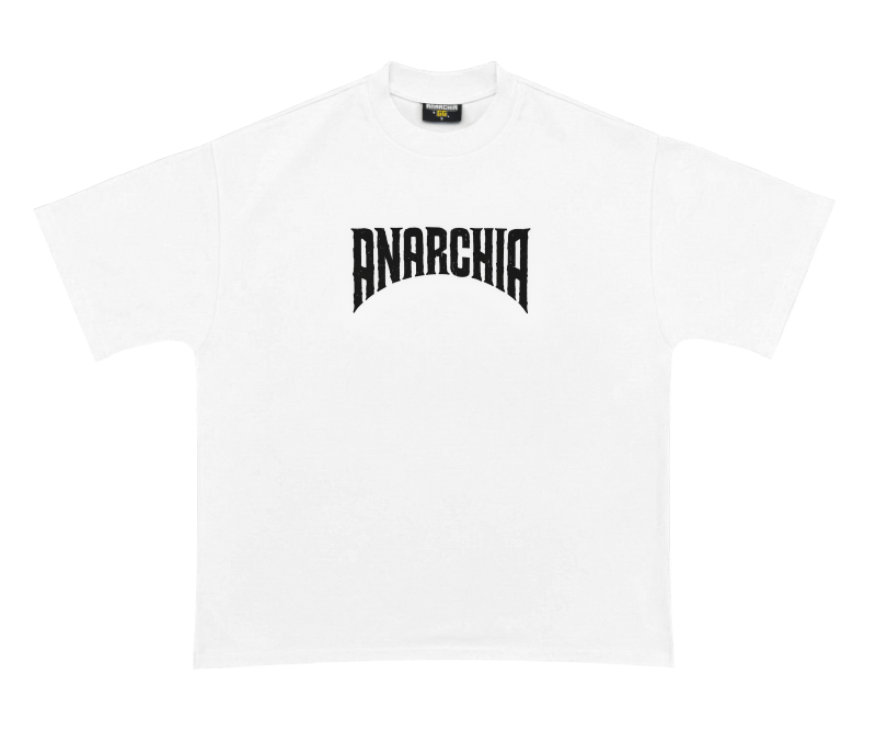 Koszulka - Anarchia Distressed Logo - Biała